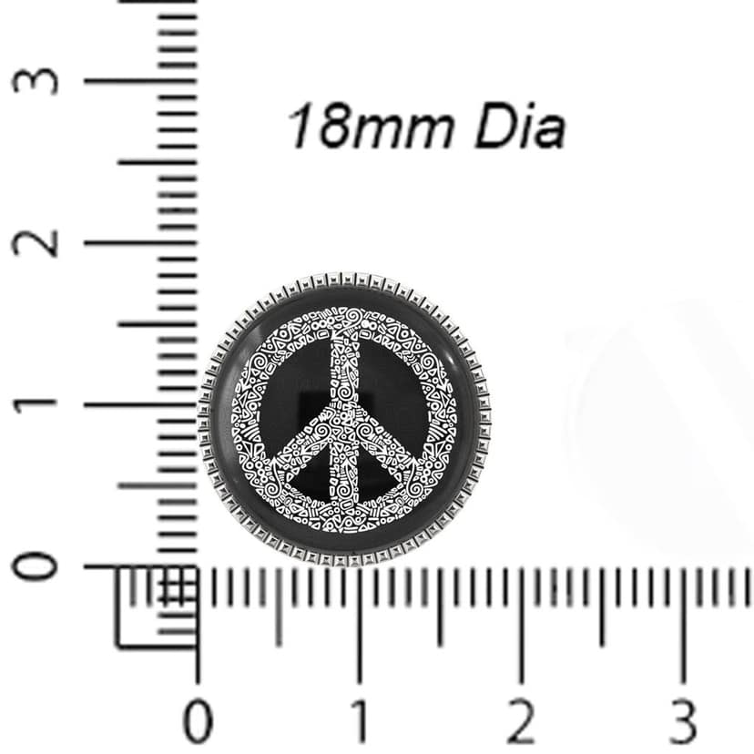 The Smart Buttons - Shirt Button Cover Cufflinks for Men - Peace Symbol Style view 6