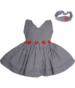 harshvardhanmart.com Cotton A-line Dress For Girls ( Pack of 1 , Baby Pink )