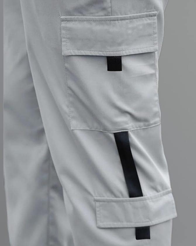 Men's Casual Cargo Pants with Drawstring, Multi-Pockets, Joggers, Streetwear, Hip Hop, Trousers view 4