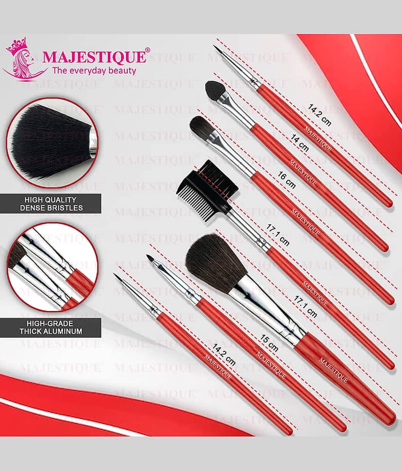 Majestique 7Pcs Makeup Brush Kit Eyes Lips Beautifier Brushes Set Eye Liner Makeup Kit (Multicolor) view 2