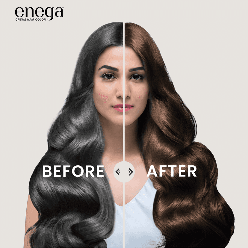 Enega Dark Brown Hair Color Cream 120ml | No Ammonia | With Argan Oil & Green Tea Extract | Nourishing & Long-Lasting view 6