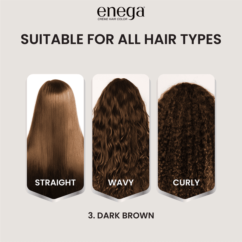 Enega Dark Brown Hair Color Cream 120ml | No Ammonia | With Argan Oil & Green Tea Extract | Nourishing & Long-Lasting view 7