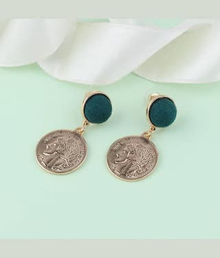 SILVER SHINE Gold Plated Stylish Fancy Look Dangle Earring For Women Girl