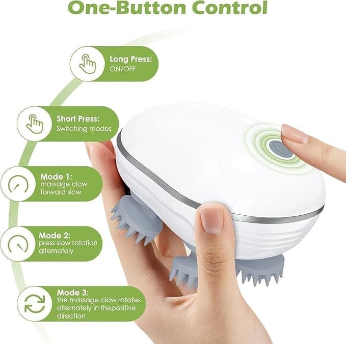 Rechargeable Head, Scalp Full Body Pain Relief Massager, Electric Head Kneading Massager, Handheld Portable Head Scratcher for Hair Growth,Deep Clean & Relaxation, ( Multicolour ) view 2
