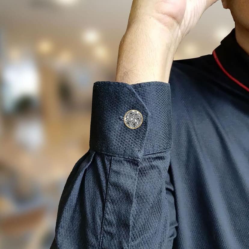 The Smart Buttons - Shirt Button Cover Cufflinks for Men - Glow In The Dark Design Pattern view 10