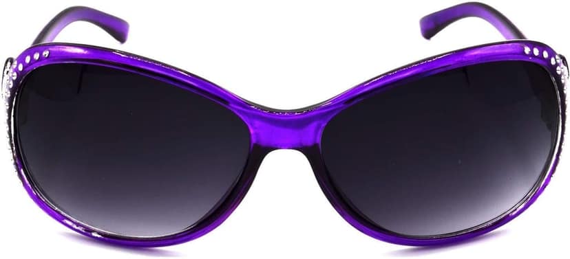 HRINKAR Unisex Round Sunglasses Violet & Silver Frame, Grey & Green Lens (Medium) - Pack of 2 view 2
