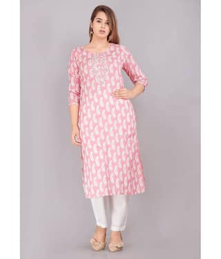 JC4U - Yellow Cotton Women's Straight Kurti ( Pack of 1 )