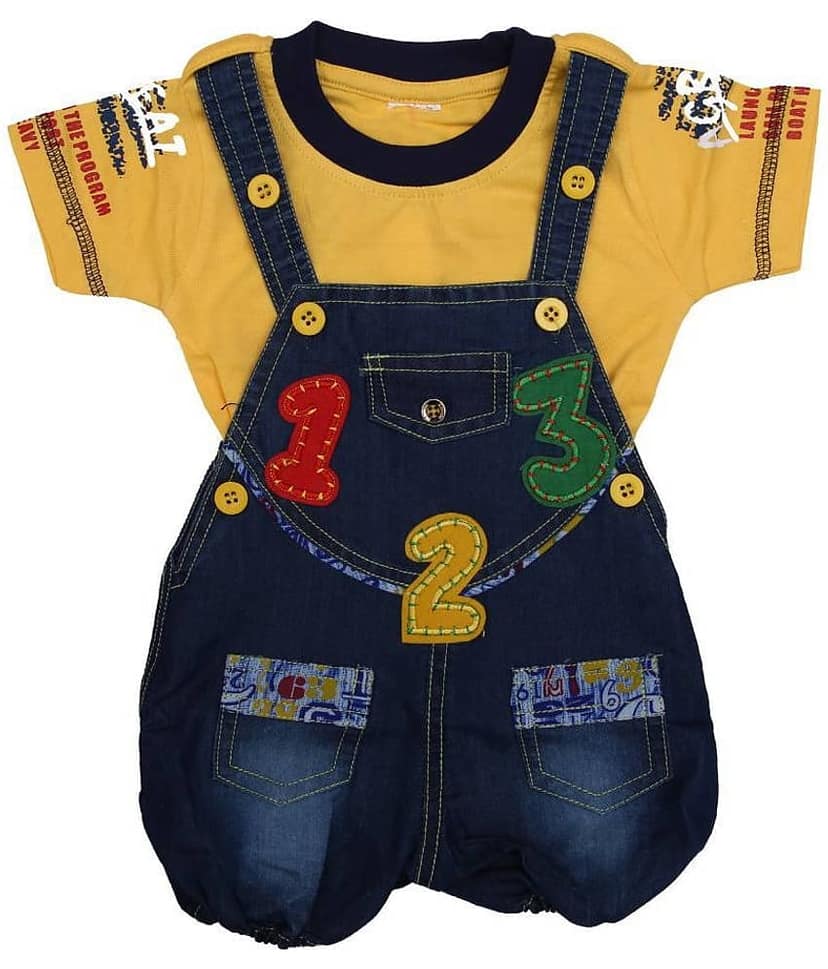 Zadmus Unisex for Baby 100% Cotton Bodysuit ( Yellow )