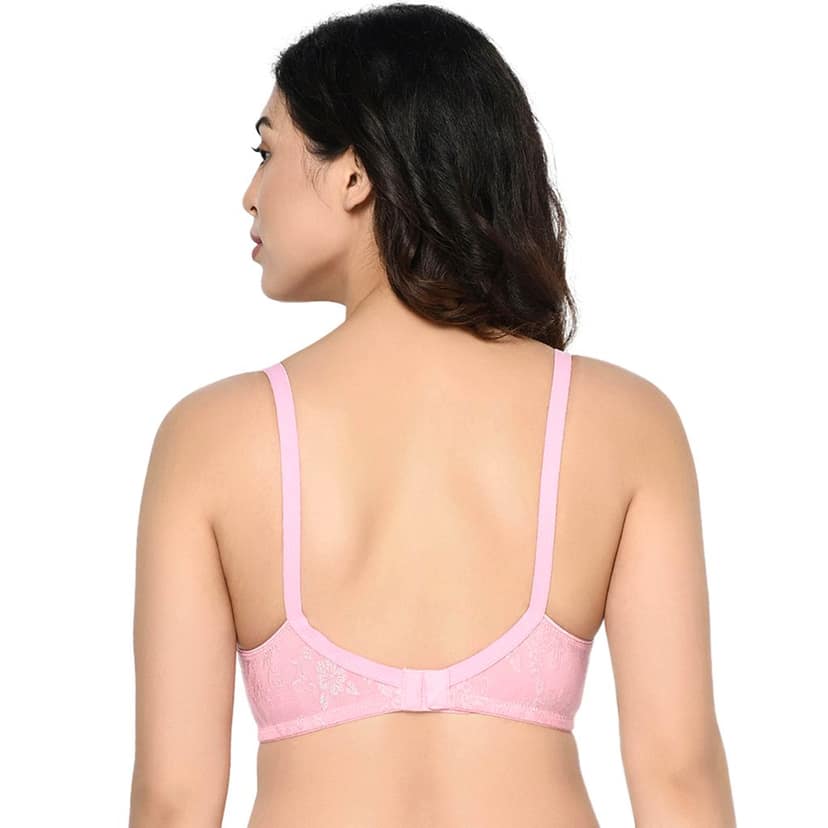 Bodycare Women Cotton Spandex Full Coverage Padded Regular Bra 6579Pink view 3