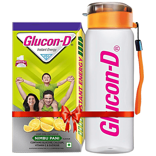 Glucon-D Instant Energy Health Drink - Nimbu Pani, 1 kg (Get Sipper Free)