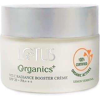 Lotus Organics+ Vitamin - C Radiance Booster Cream| Lemon Verbena|Illuminated Skin|Spf 20 Pa+++ (50 G)