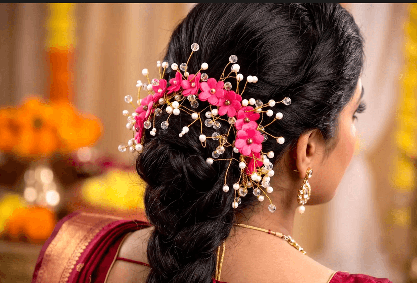Crystals And Pearls Hair Brooch
