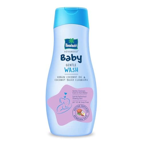 Parachute Advansed Baby Gentle Wash for New Born | Enriched with Virgin Coconut Oil | Gently cleanses in Hard water | Doctor certified | 410 ML (Pack of 3) Parachute Advansed Baby Gentle Wash for New Born | Enriched with Virgin Coconut Oil | Gently clean view 2