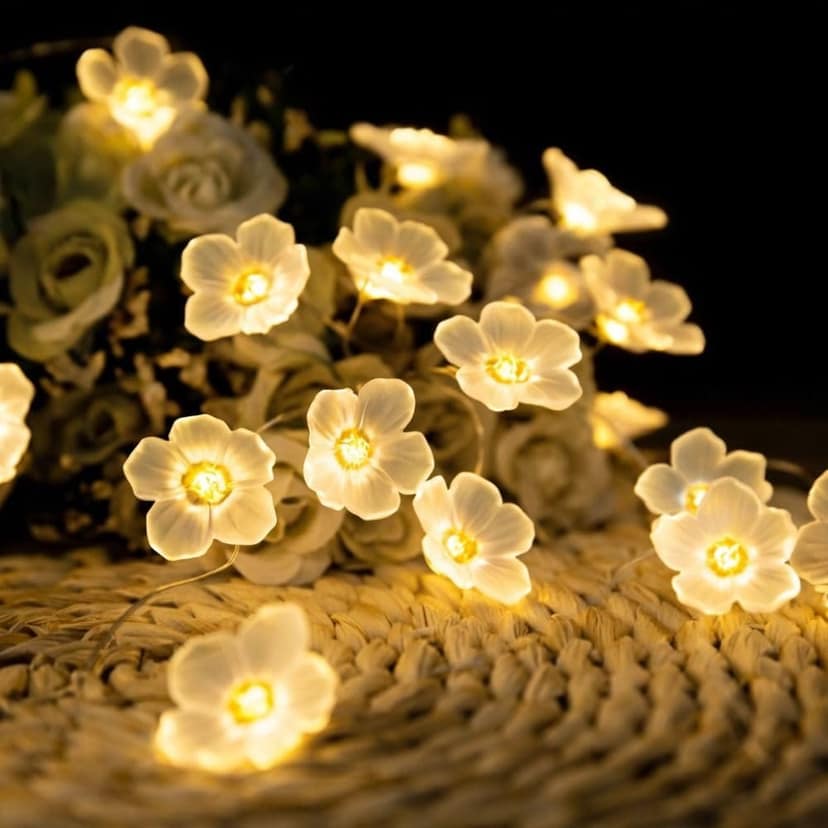 GLOWSERIE Decorative Blossom Shaped LED String Lights view 2
