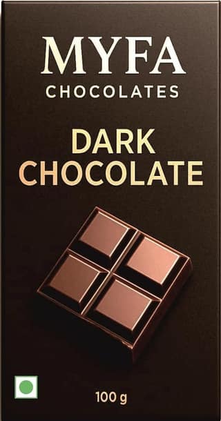 Myfa Chocolates Premium Dark Chocolate Bar | Handcrafted, Sweet and Bitter Flavour