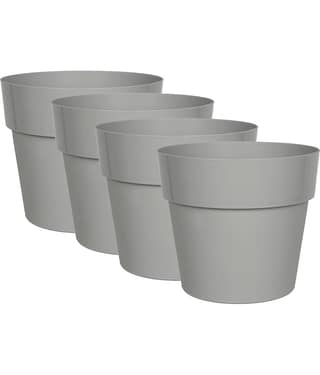 DynoreBrown Color Plastic Pots & Planters for Gardening, Indoor & Outdoor ( Pack of 4 ) - 16cm (Length)