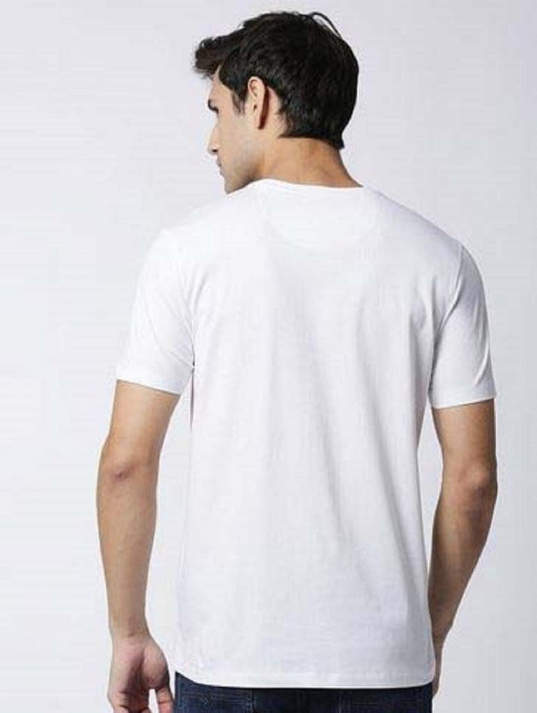 Jai Bhim & Dr. B. R. Ambedkar Printed White T-Shirt for Men | Half Sleeves Round Neck Polyester Tee by Blood Moon view 3