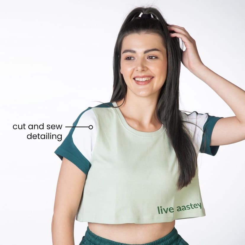 Am-To-Pm Crop Top - Forest Green view 3