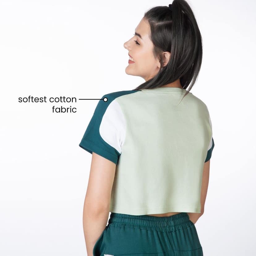 Am-To-Pm Crop Top - Forest Green view 5