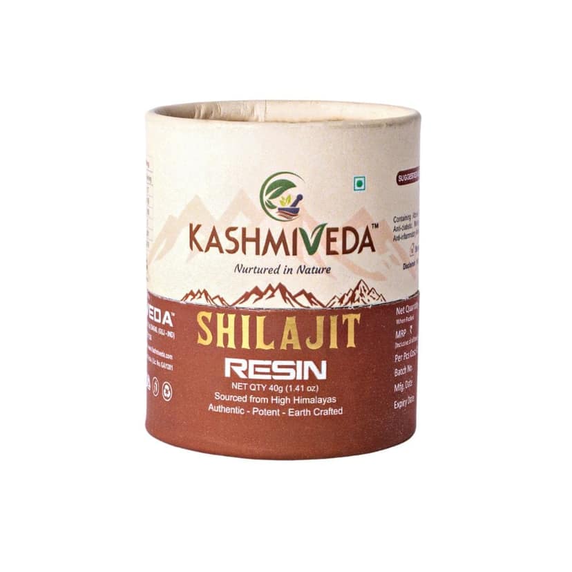KASHMIVEDA Pure Shilajit Resin 40 Gram | Pure Himalayan Shilajit | 60 Day Serving | High Fulvic Acid | Herbal Supplement