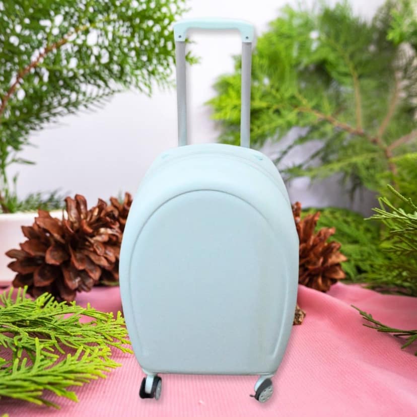 17849 Suitcase For Kids, Girls Green Small Cabin Hard Cover Holiday Carry On Trolley with Extendable Handle, Children's Luggage, Trolley Rolling Luggage for Toddlers Men Woman (Mix Color) view 6