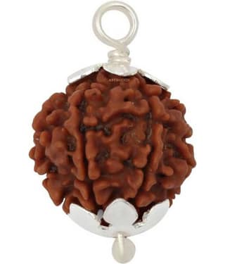 Astrodidi5 Mukhi Rudraksha Silver Pendant With Lab Certificate