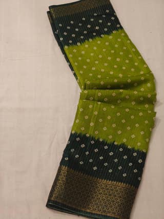 dola silk bandhani saree