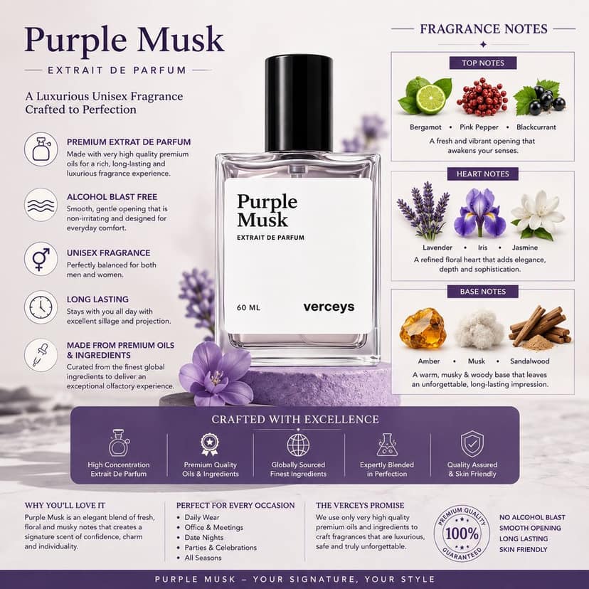 Verceys Purple Musk Extrait De Parfum (60ml) view 4