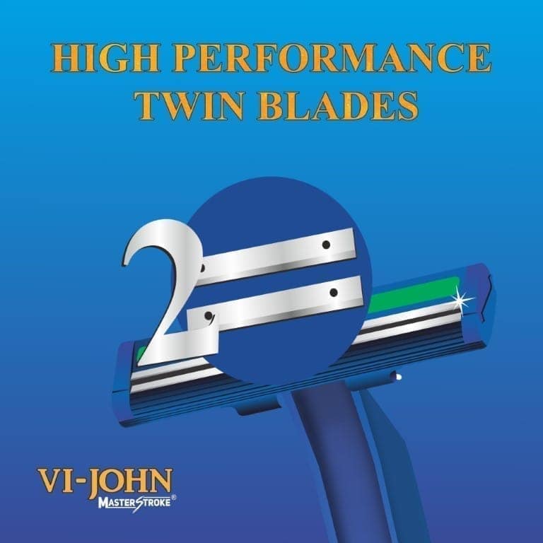 VI-JOHN Shaving Foam All Skin Type With Vitamin E & Tea Tree Oil - 400 GMs, After Shave Lotion Splash 50 ML & Disposable Razor Of (Grooming Kit Set Of 3) view 4