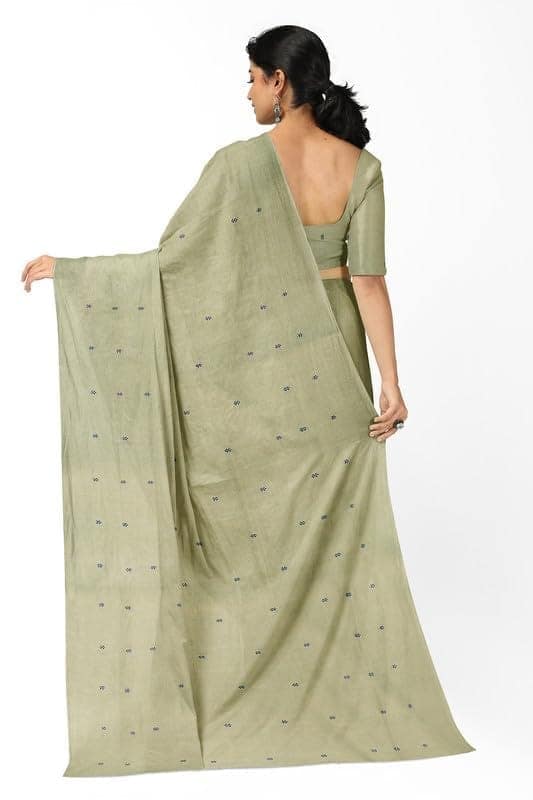APCO Handloom - Women's Rahajmundry Pure Cotton Grey Handloom Saree (Angara Handloom Saree) 40 view 3