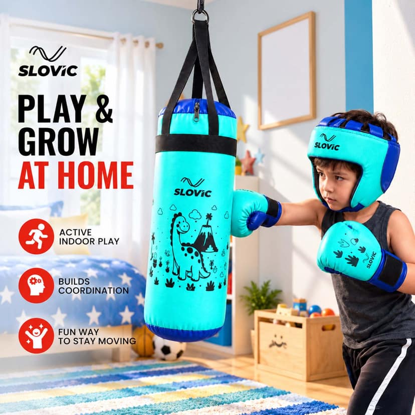 Slovic Kids Boxing Kit - Blue view 2