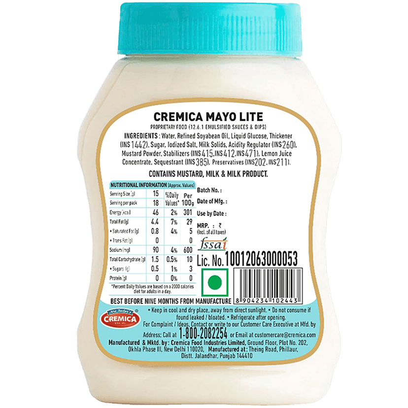 Cremica Mayo - Lite, 275 G view 2