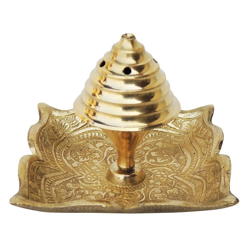 Brass Pooja Temple Agarbatti Stand, Height : 2.2 Inch (ZMAS205 D) view 2