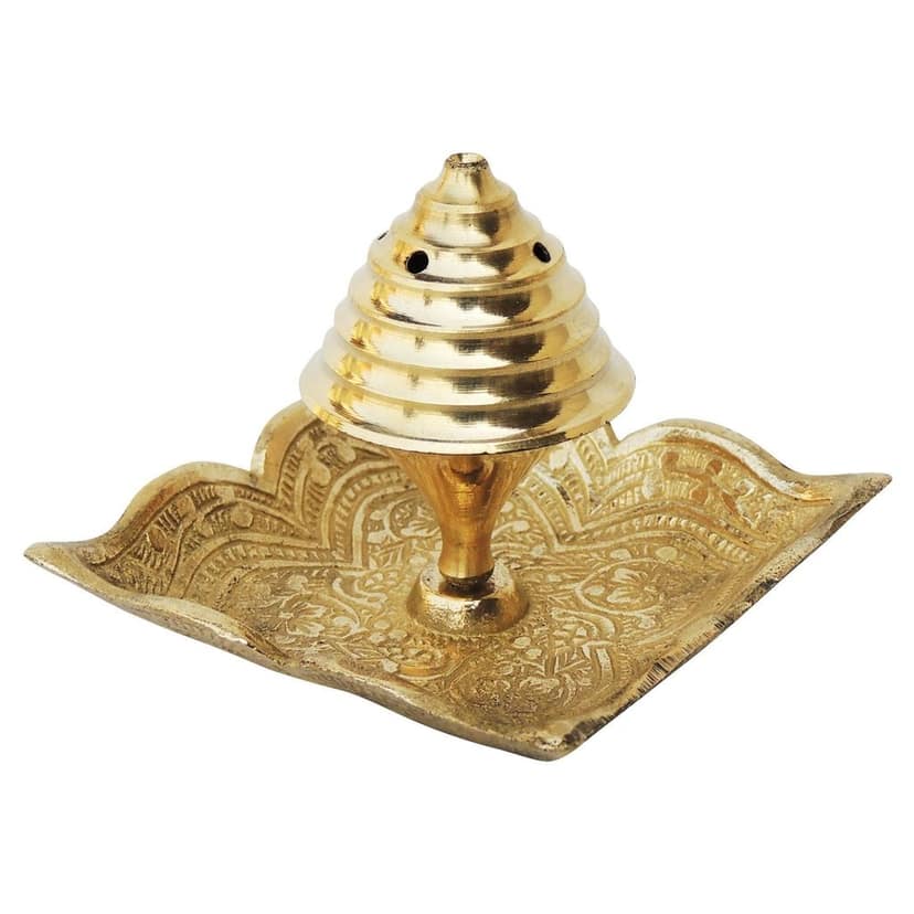Brass Pooja Temple Agarbatti Stand, Height : 2.2 Inch (ZMAS205 D) view 3