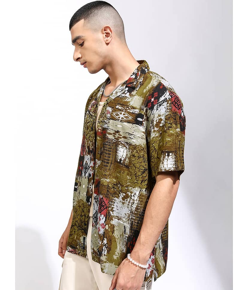 Ketch Viscose Relaxed Fit Printed Half Sleeves Men's Casual Shirt - Multicolor ( Pack of 1 ) view 4