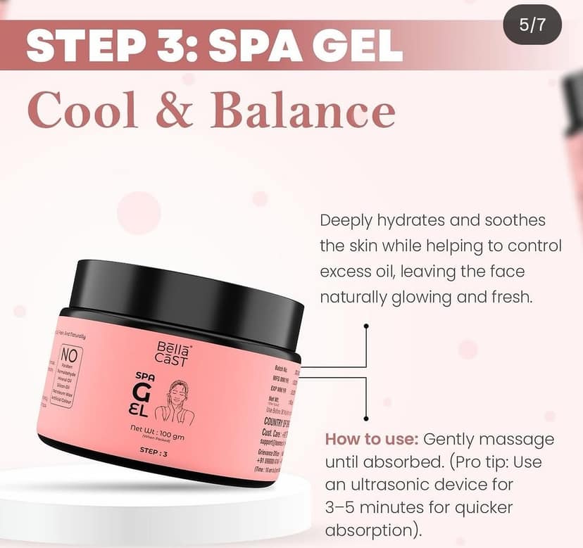 Bella cast red wine facial kit view 4