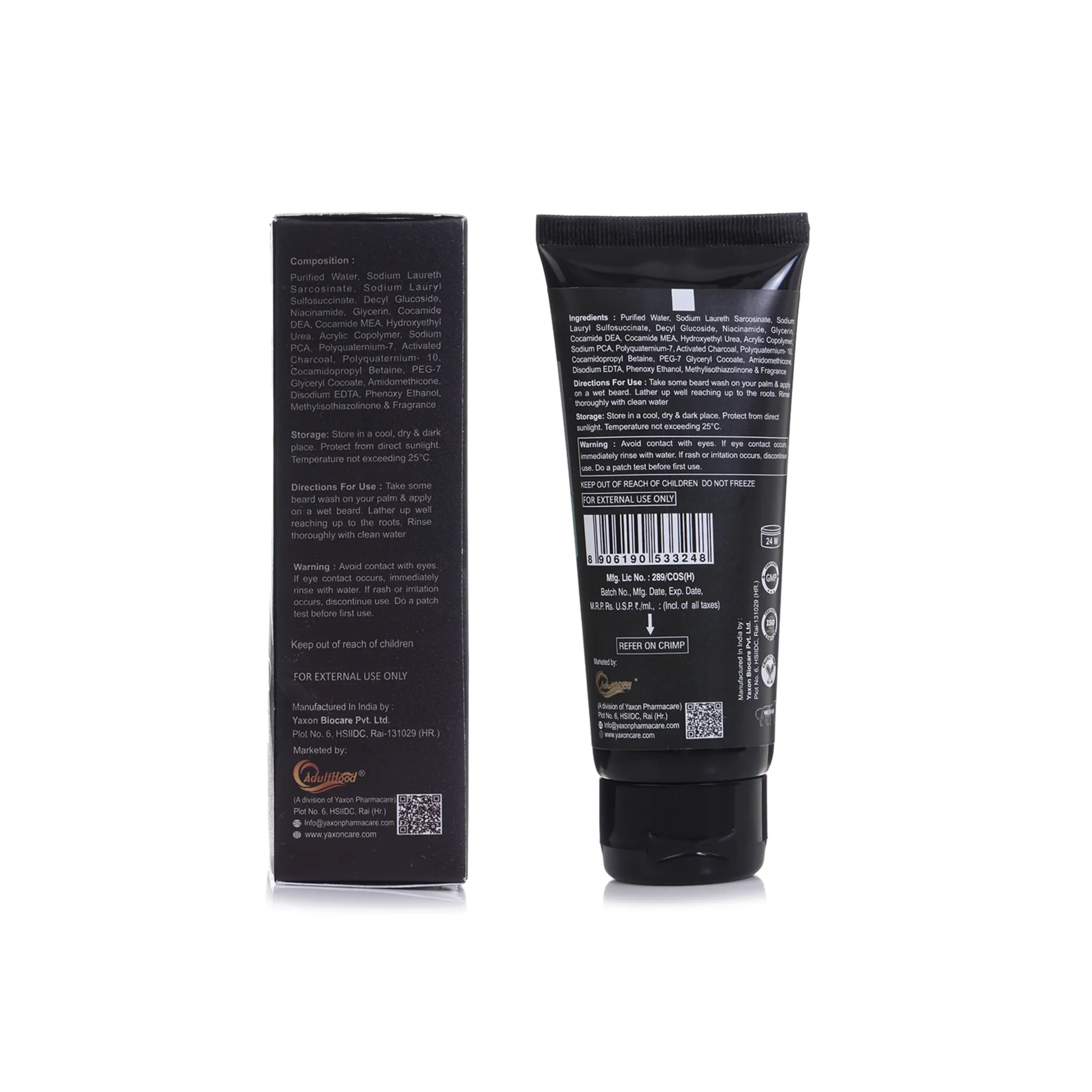 Dermease Beard Wash with Tea Tree & Aloe for Healthy Beard