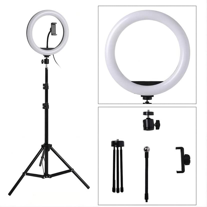 Ring Fill Light 10 Inches with Stand, Temperature, USB Powered (HX-260)