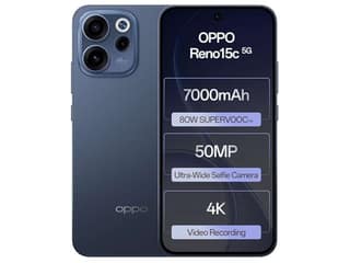Oppo Reno 15C 5G Smartphone, 12GB RAM, 256GB Storage, Elegant Design - Twilight Blue
