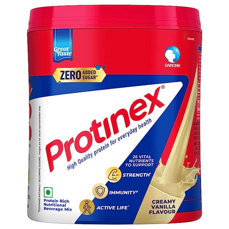 Protinex Nutritional Drink Mix for Adults Everyday Health with High Protein to Increase Strength & Energy Creamy Vanilla 400 Gms