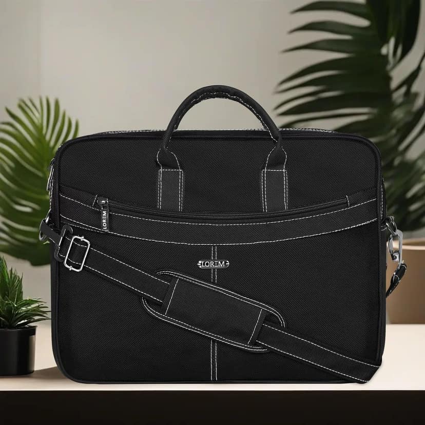 LOREM Tan Color Faux Leather 10L Laptop Messenger Bag For Men & Women BG14 view 2