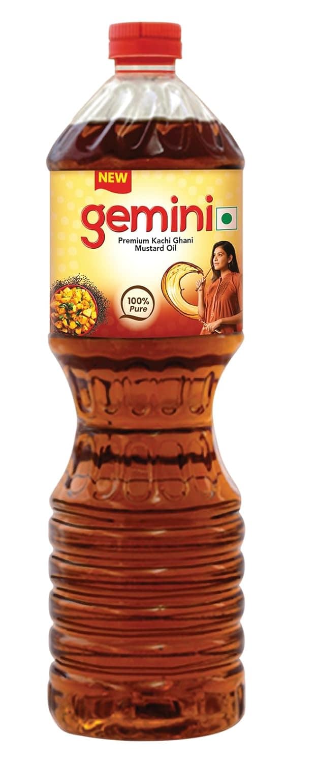 GEMINI PREMIUM KACHI GHANI MUSTARD OIL 1 L BOTTLE