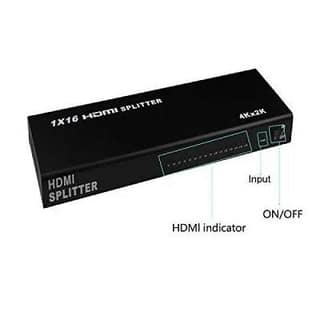HDMI Splitter 1x16 | 1 In 16 Out 4K2K 3D UHD Video Audio Distributor for HDTV, Projector, DVD, Gaming & More