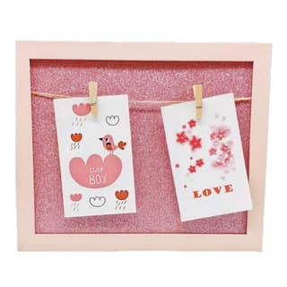 Rack Jack Wall Frame with Wooden Clips - Glitter - Pink
