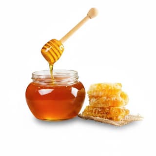 Pure Natural Honey with Dipper - 1 kg - One glass jar with honey dipper