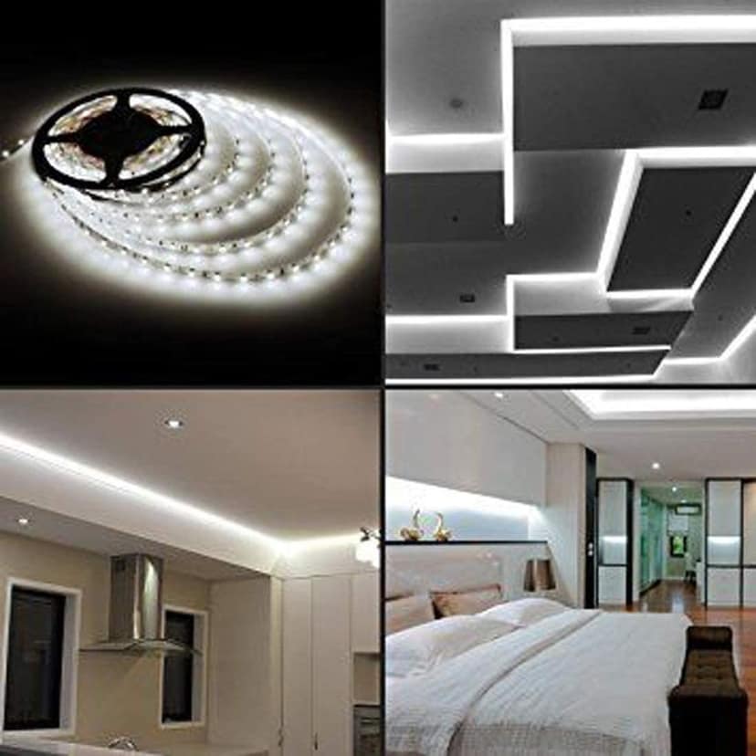 DAYBETTER� 4 Meter 2835 Cove Led Light Non Waterproof Fall Ceiling Light for Diwali,Chritmas Home Decoration with Adaptor/Drivers (White,60 Led/Meter) | VD-Q-19 view 2