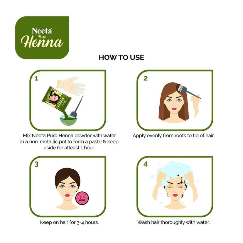 Neeta Pure Henna Powder for Hair with 9 Natural Herbs 150g Pack of 3, 100% Natural Henna Mehndi for Natural Looking Hair view 7