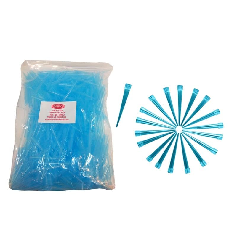 DESCO Micro Pipette Tip Blue Size 200 - 1000 ul (500 Pcs)
