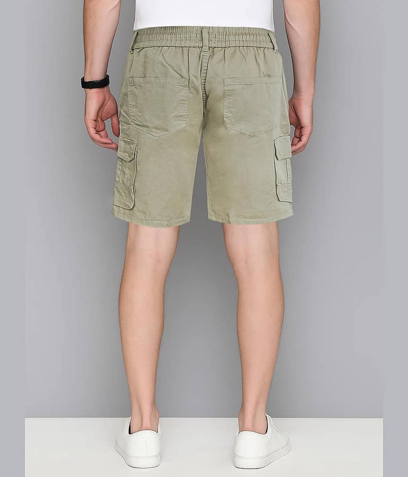 plounge Off-White Cotton Blend Men's Shorts ( Pack of 1 ) view 2