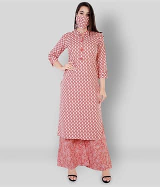 JC4U - Red Straight Rayon Women's Stitched Salwar Suit ( Pack of 1 )